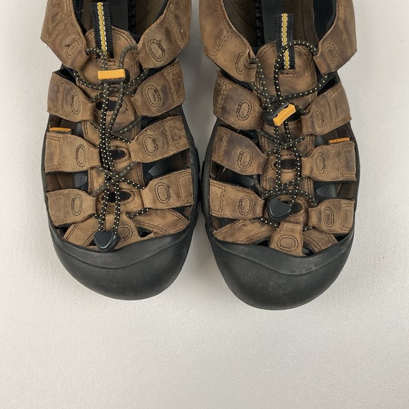 Keen Newport Hiking Sandals Men's 11.5 Waterproof Leather Brown Black Outdoor - Picture 3 of 10